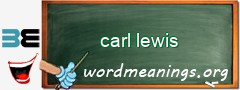 WordMeaning blackboard for carl lewis